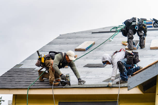 Professional Gutter Installation technician working in Westerly, RI